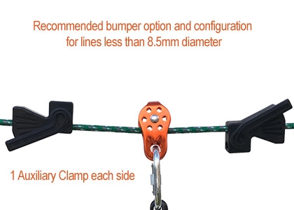 Use a clamp on each side instead of a bumper